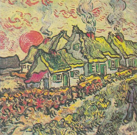 Vincent Van Gogh Farmhouses oil painting image